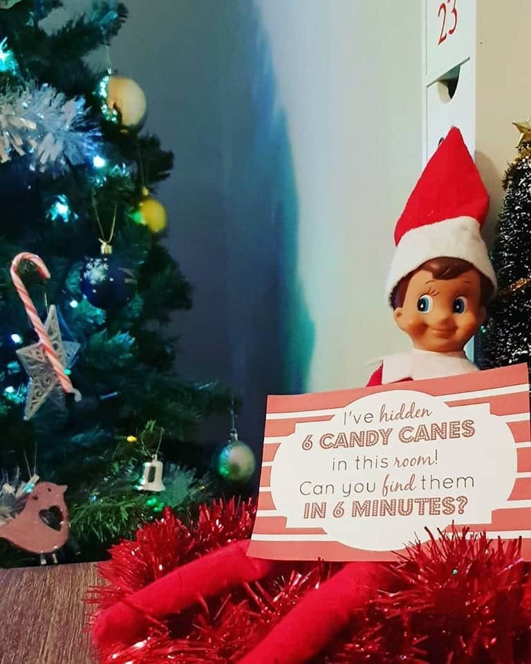some candy canes in a room, set the timer and challenge your